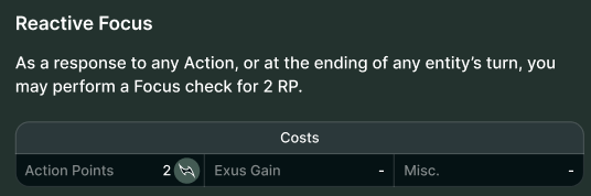 Reactions example